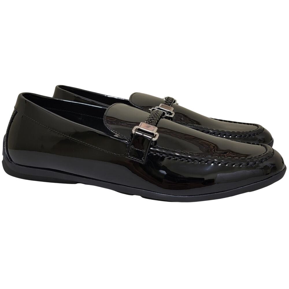 Stacy Adams Men Sheridan Slip On Horsebit Loafers Size US 9.5M Black Patent